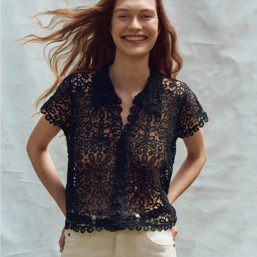 NWT THE GREAT. Lattice Top